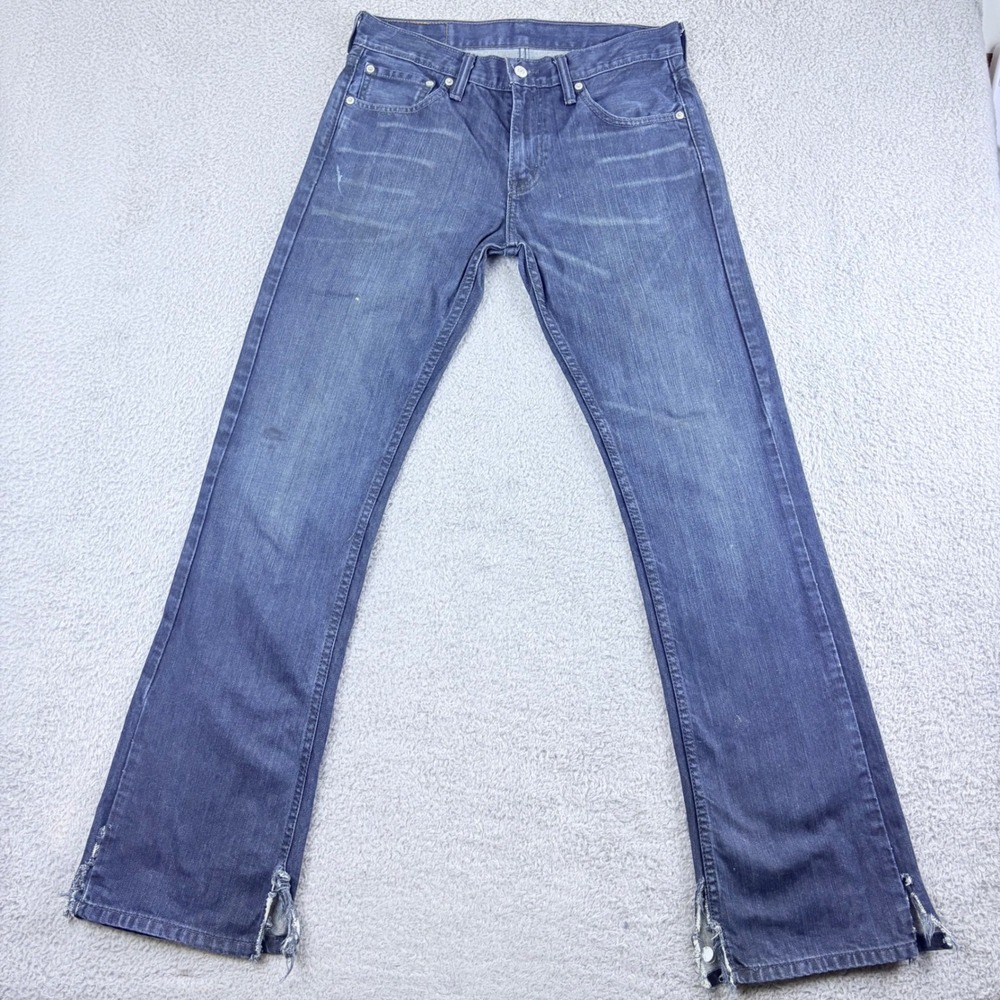 Levi's 527 Slim Bootcut Jeans Mens 31x32 Blue Medium Wash Distressed Y2K Grunge